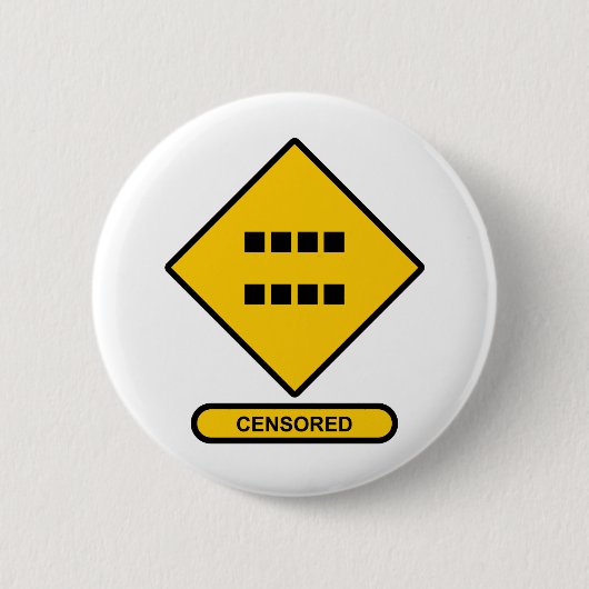 gecensureerd ronde button 5,7 cm (Voorkant)