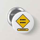 gecensureerd ronde button 5,7 cm (Voorkant /achterkant)