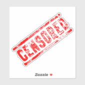 gecensureerd sticker (Vel)