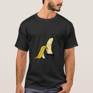 Gecensureerde Grappige Gele Grappige Banaan Print T-shirt