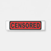 Gecensureerde naamplaat (Voorkant)