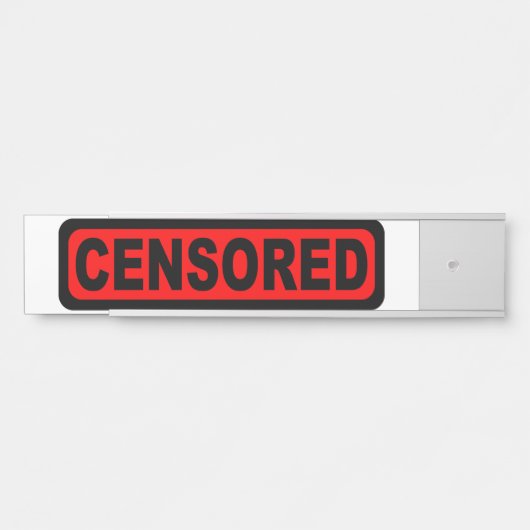 Gecensureerde naamplaat (Voorkant)