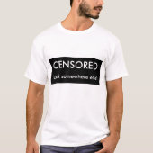 Gecensureerde zwarte balk t-shirt (Voorkant)
