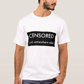 Gecensureerde zwarte balk t-shirt
