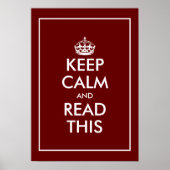 Gecentraliseerd groen houden kalm poster van de me (Voorkant)