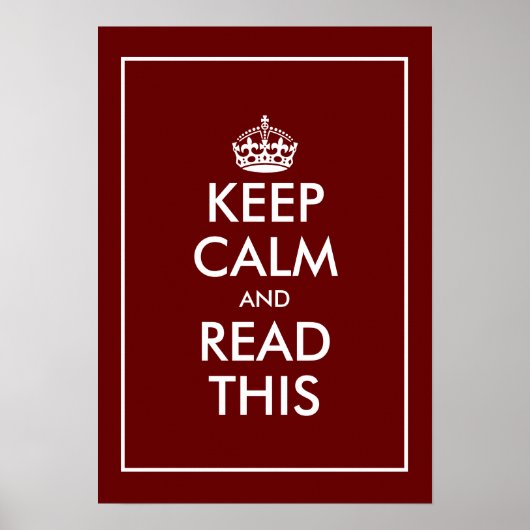 Gecentraliseerd groen houden kalm poster van de me (Voorkant)