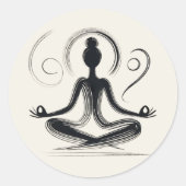 Gecentreerd Ronde Sticker (Voorkant)