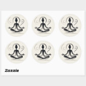 Gecentreerd Ronde Sticker (Vel)