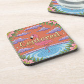 Gecentreerd Schattige Comic Affirmation Onderzette Bier Onderzetter (Linkerzijde)