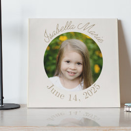 Gecentreerde cirkel en script acryl muurkunst