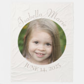 Gecentreerde cirkel en script fleece deken (Voorkant)