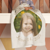 Gecentreerde cirkel en script fleece deken