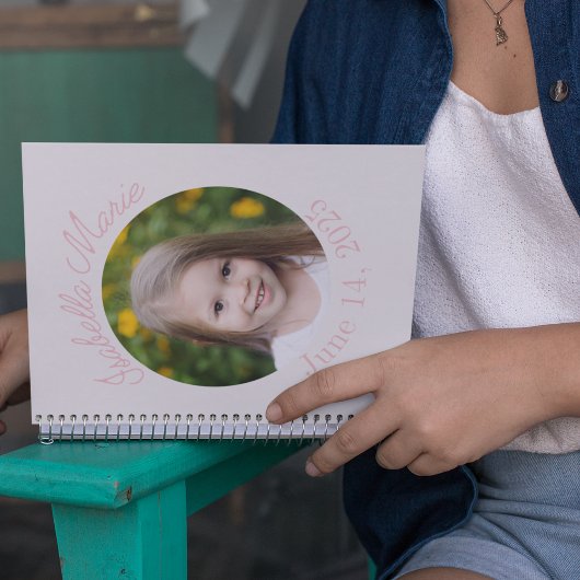 Gecentreerde cirkel en script notitieboek