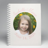 Gecentreerde cirkel en script notitieboek