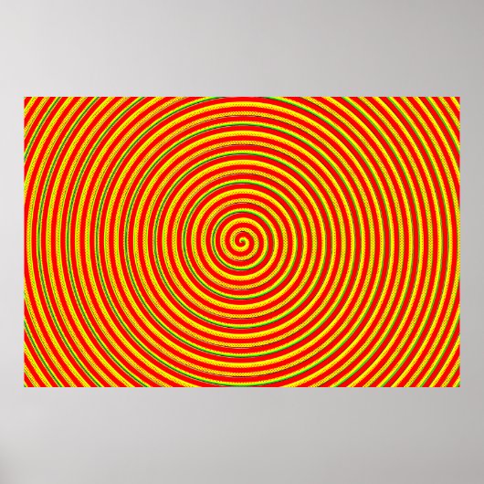 Gecentreerde regenboogspiralen poster (Voorkant)