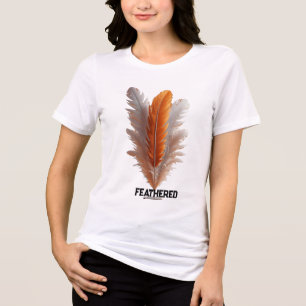 Gecentreerde sierlijke gevederde balans stille eve Tri-Blend shirt