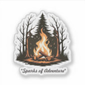 "Gecentreerde vlammen, eenvoud" Sticker (Voorkant)