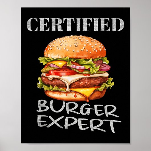 Gecertificeerd 2025 Expert Funny Foodie Girl Gezeg Poster (Voorkant)