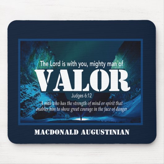 Gecertificeerd 6:12 VALOR Mighty Man Muismat (Voorkant)