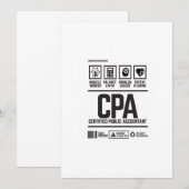 gecertificeerd accountant-CPA Kaart (Voorkant / Achterkant)