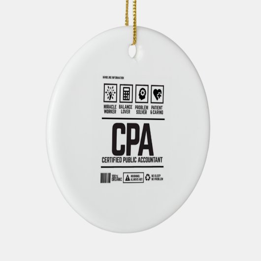 gecertificeerd accountant-CPA Keramisch Ornament (Rechts)