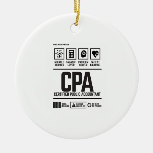 gecertificeerd accountant-CPA Keramisch Ornament (Voorkant)