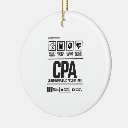 gecertificeerd accountant-CPA Keramisch Ornament (Links)