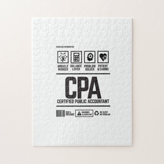 gecertificeerd accountant-CPA Legpuzzel (Verticaal)