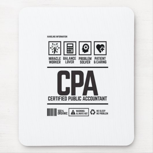 gecertificeerd accountant-CPA Muismat (Voorkant)