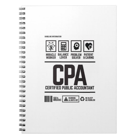 gecertificeerd accountant-CPA Notitieboek (Voorkant)