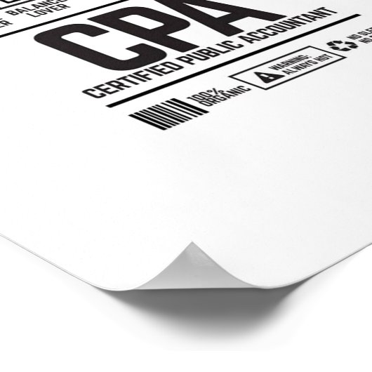 gecertificeerd accountant-CPA Poster (Hoek)