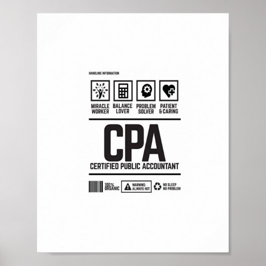 gecertificeerd accountant-CPA Poster (Voorkant)