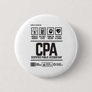 gecertificeerd accountant-CPA Ronde Button 5,7 Cm