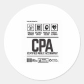 gecertificeerd accountant-CPA Ronde Sticker (Voorkant)
