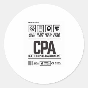 gecertificeerd accountant-CPA Ronde Sticker