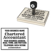 Gecertificeerd accountant met naam, adres, enz rubberstempel (Gestempeld)