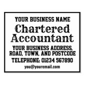 Gecertificeerd accountant met naam, adres, enz rubberstempel (Afrduk)