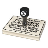 Gecertificeerd accountant met naam, adres, enz rubberstempel (Stempel)