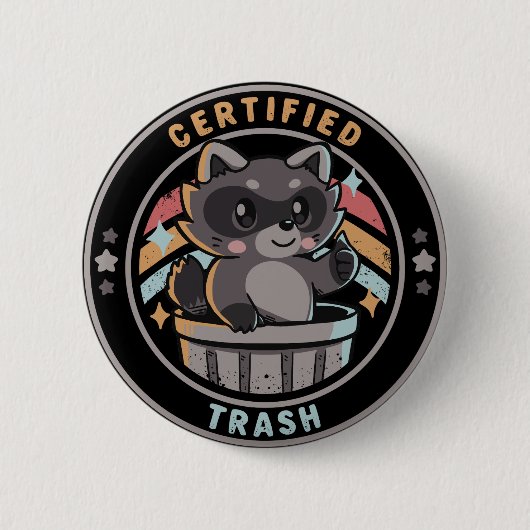 Gecertificeerd afval ronde button 5,7 cm (Voorkant)