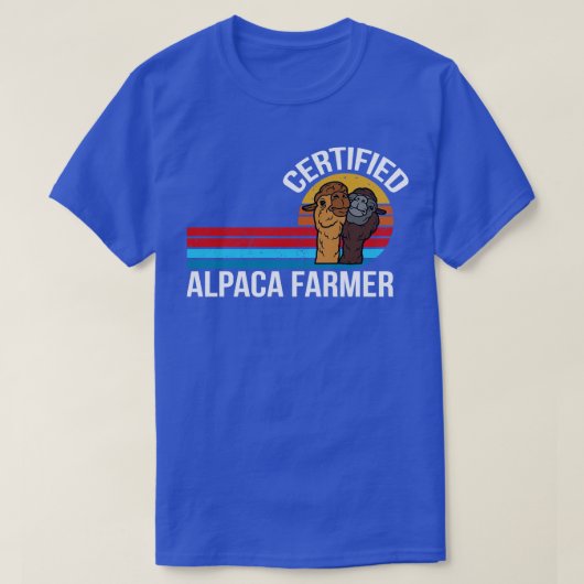 Gecertificeerd Alpaca Boer retro T-shirt (Design voorkant)