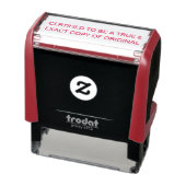 GECERTIFICEERD ALS ECHT EN JUIST AFDRUKSEL VAN HET ZELFINKTENDE STEMPEL (Product)