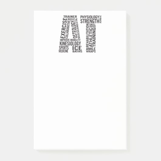 Gecertificeerd Athletic Trainer AT Post-it® Notes (Voorkant)