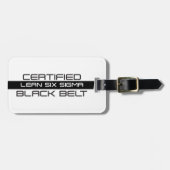 Gecertificeerd Bagagelabel met zes Sigma Black Bel (Voorkant horizontaal)