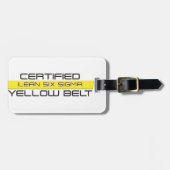 Gecertificeerd Bagagelabel met zes sigma gele gord (Voorkant horizontaal)