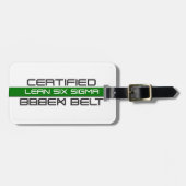 Gecertificeerd Bagagelabel zes Sigma Green Belt (Voorkant horizontaal)