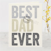 Gecertificeerd Beste Papa Ooit Vaderdag Typografie Kaart (Gele Bloem)