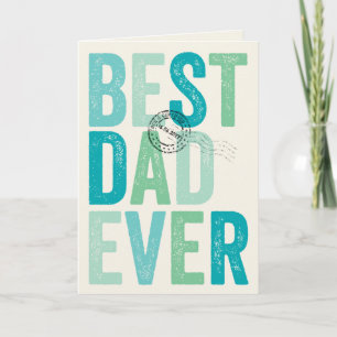 Gecertificeerd Beste Papa Ooit Vaderdag Typografie Kaart