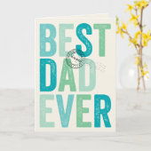 Gecertificeerd Beste Papa Ooit Vaderdag Typografie Kaart (Gele Bloem)