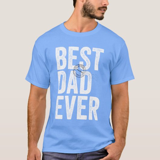 Gecertificeerd Beste Papa Ooit Vaderdag Typografie T-shirt (Voorkant)