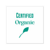 Gecertificeerd biologisch met groene blad zelfinktende stempel (Design)